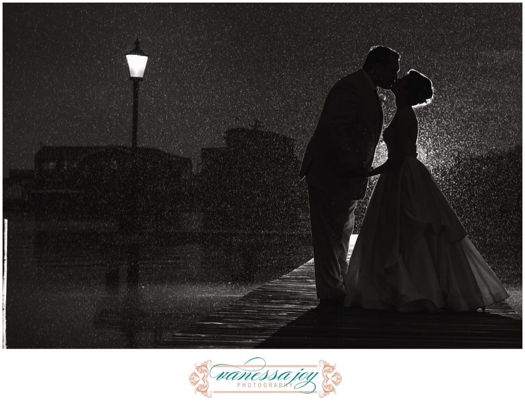 Nighttime Rain Wedding Photography