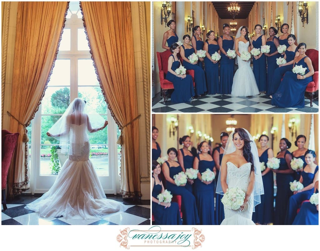 navy blue bridesmaid gowns