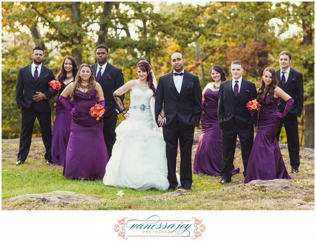 purple bridal party 