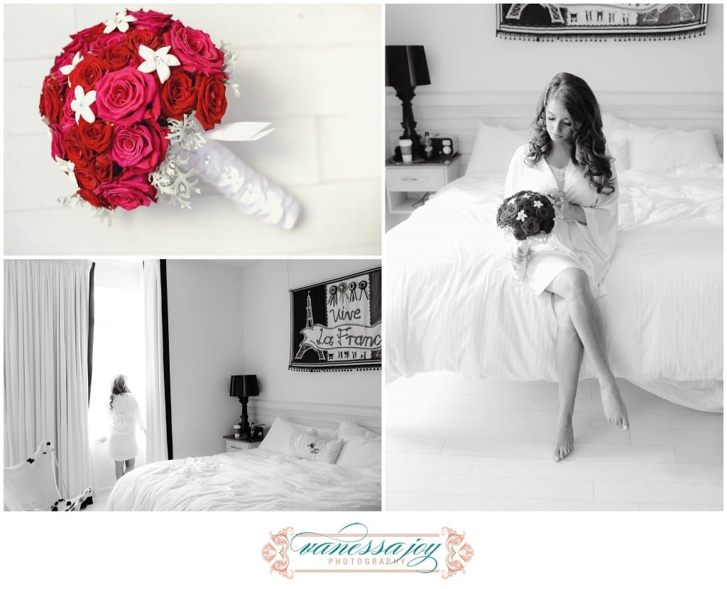 black and white wedding photos, bridal prep photos