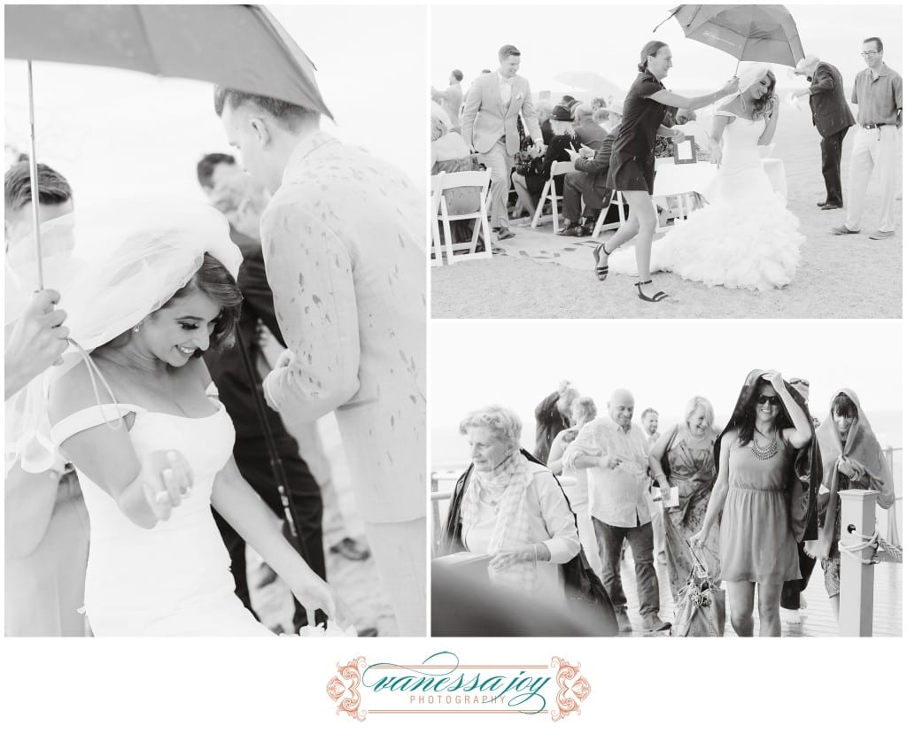 NJ beach wedding, black and white photos
