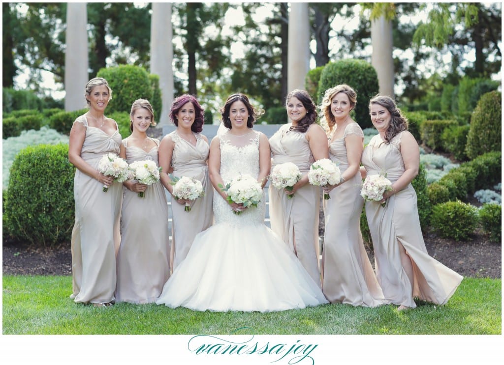 champagne bridesmaid gowns