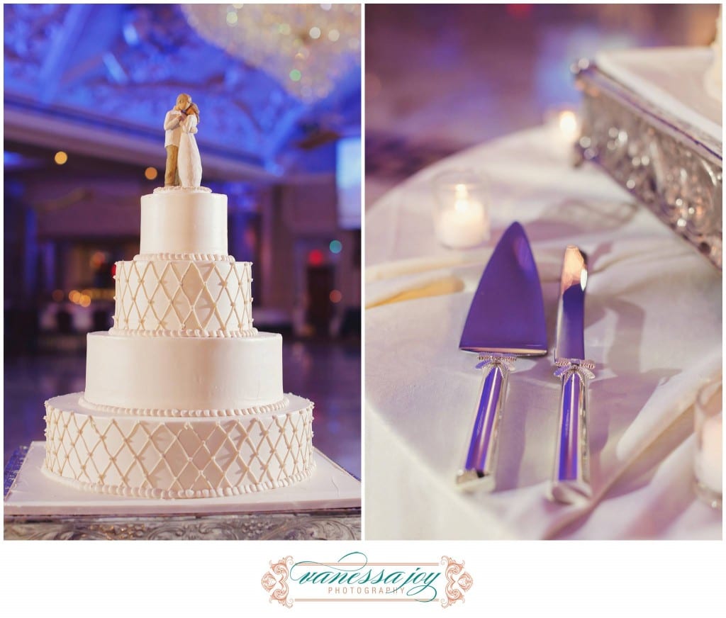 four tiered wedding cake, luxury wedding, north jersey wedding, venetian caterers