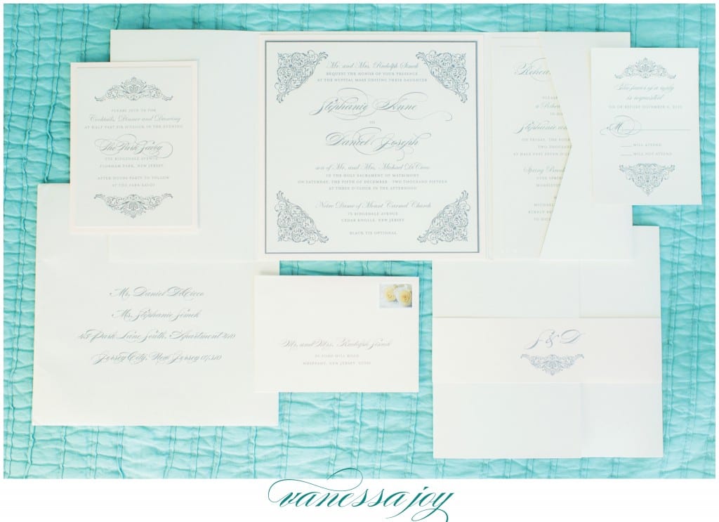 NJ wedding, elegant stationery, classic invitation design