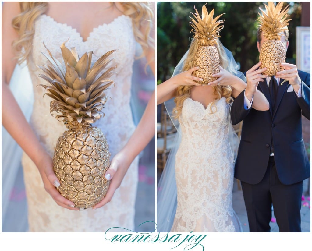 golden pineapple wedding ideas