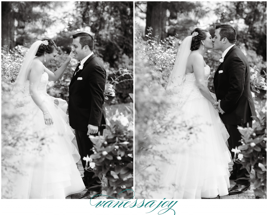black and white photos, NJ wedding, first look photos