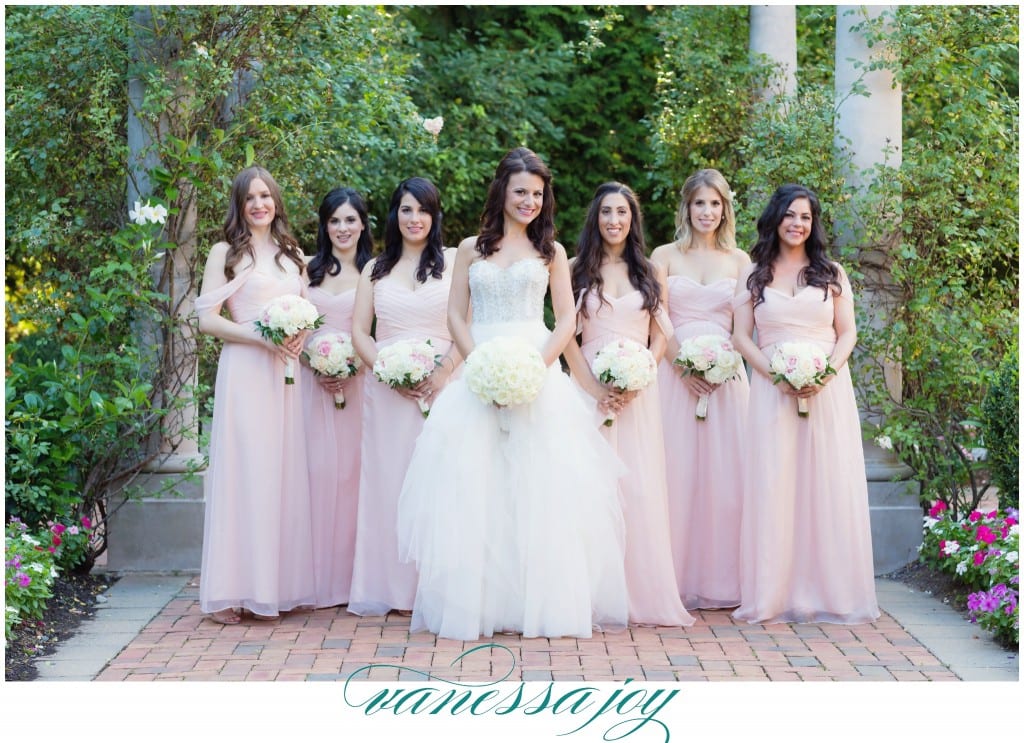 blush pink bridesmaid photos