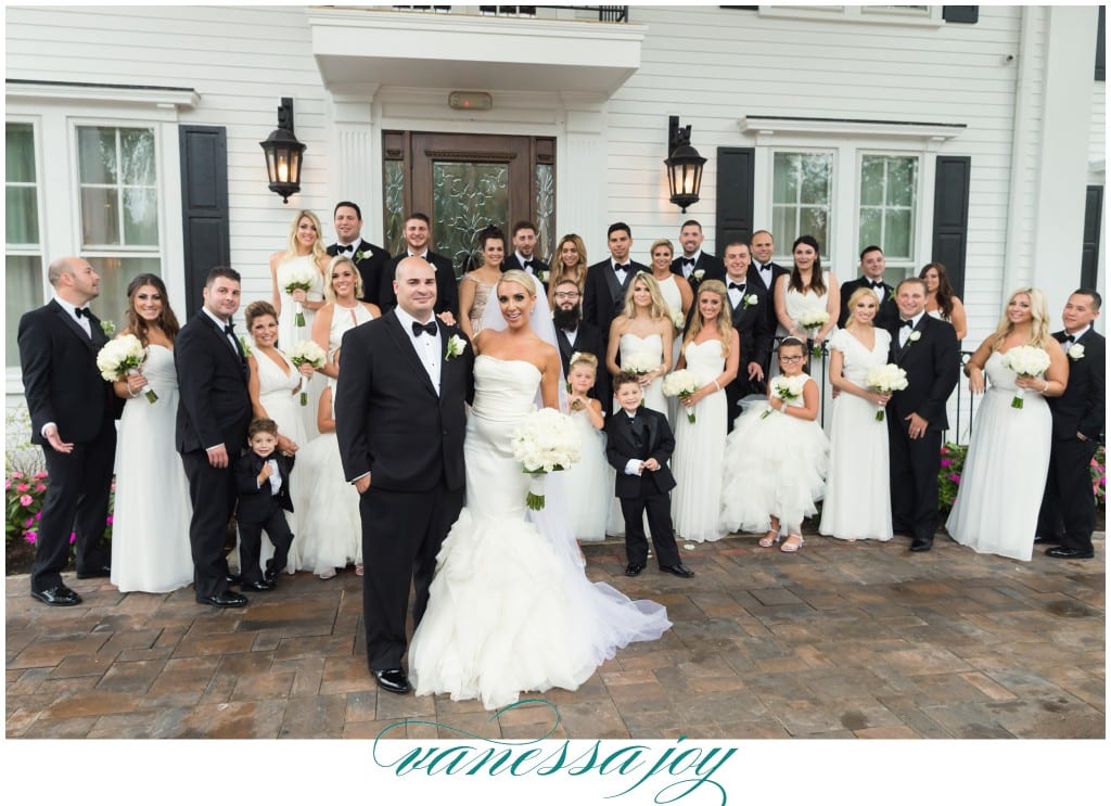 park savoy wedding photos, large bridal party photos
