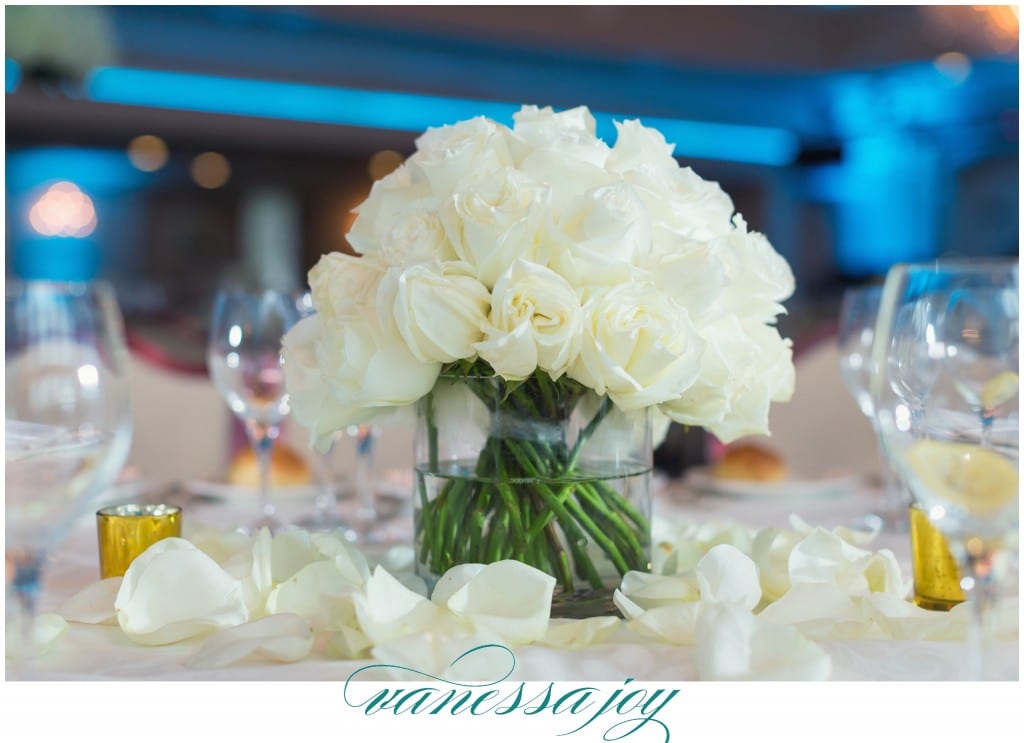 white rose wedding centerpieces