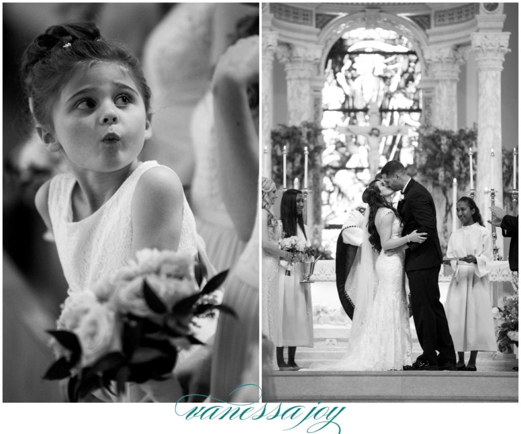 black and white wedding photos, pennsylvania church ceremony