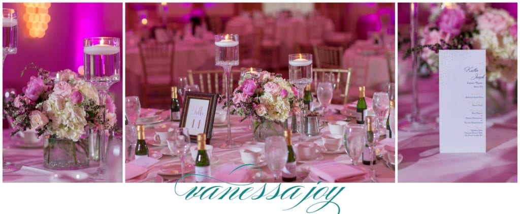 luxury wedding detail ideas, pink and peach wedding flowers