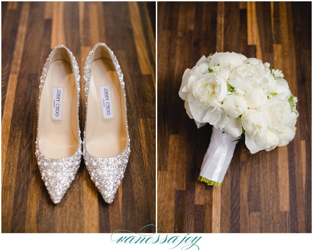 NY wedding details, luxury wedding details, jimmy choo sparkly shoes