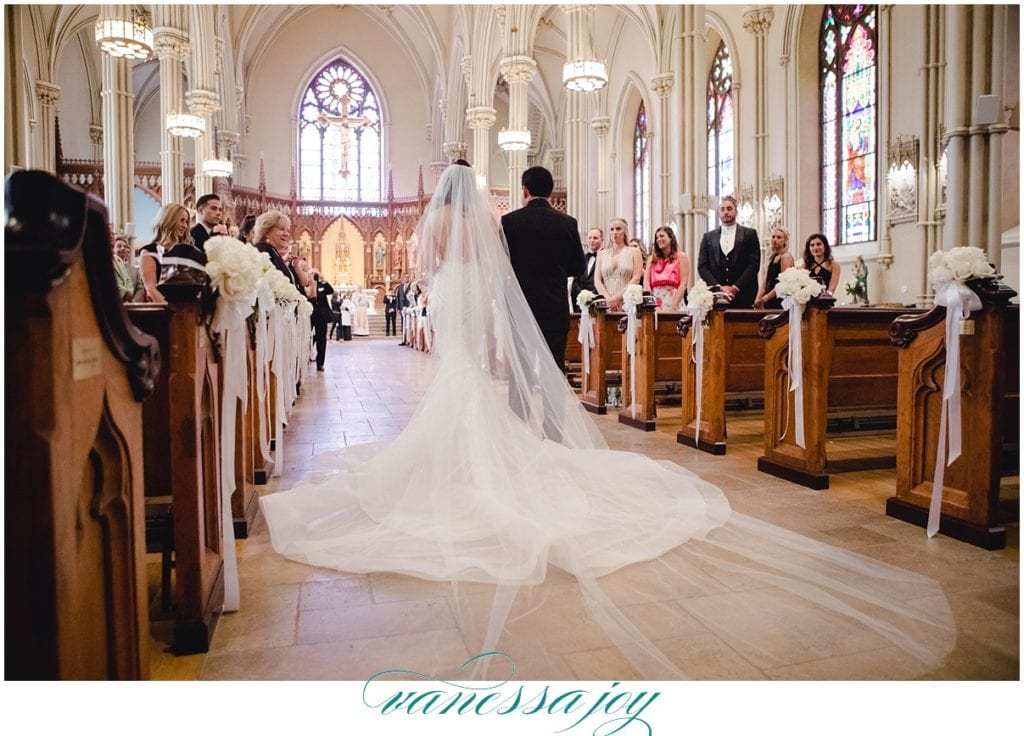 Saint Patrick's Old Cathedral with bride in pallas couture wedding gown