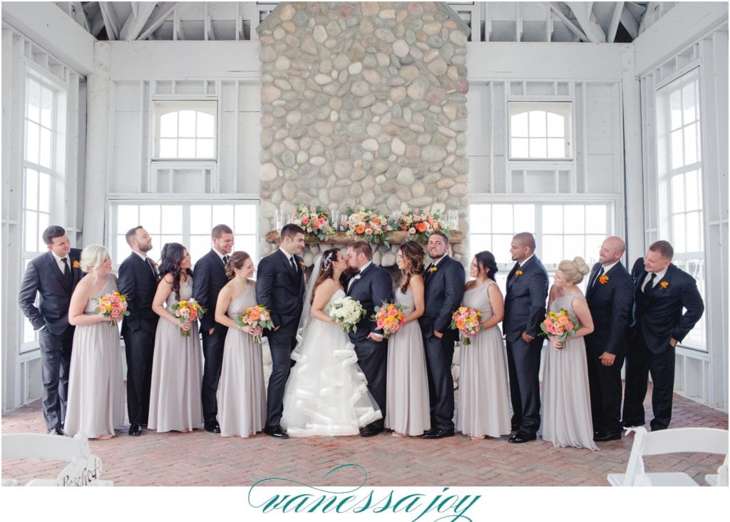 12 people bridal party, Mallard Island Yacht Club Wedding