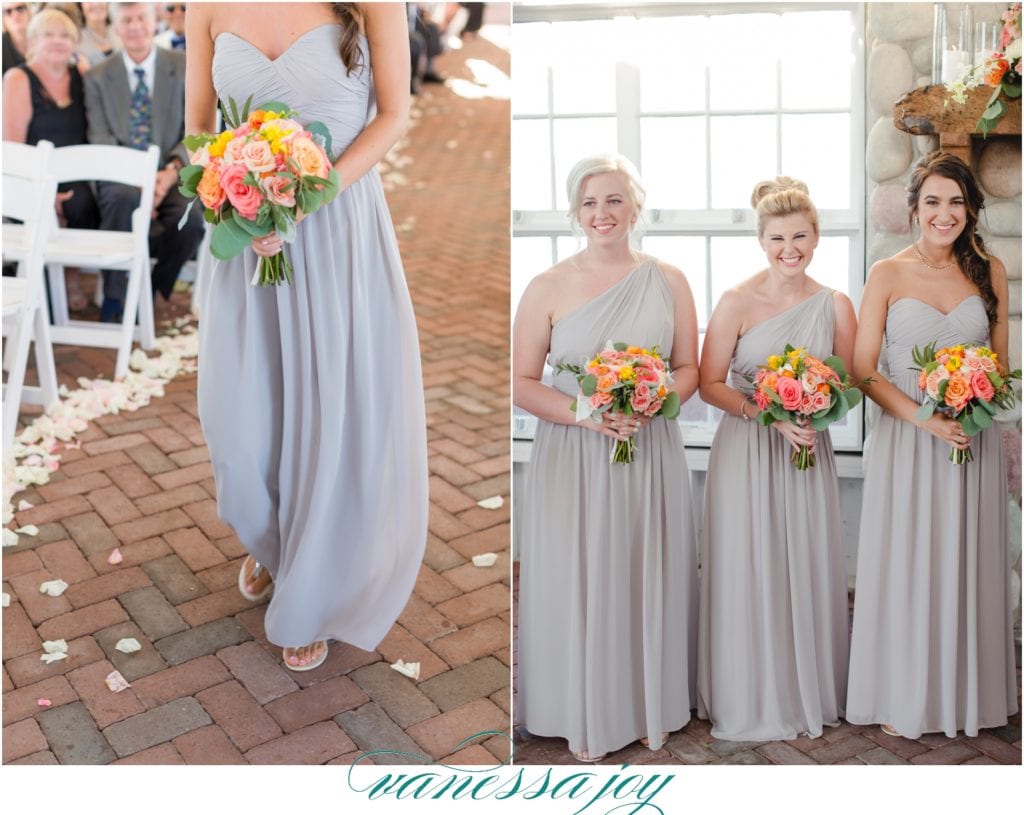Gray and Coral Wedding