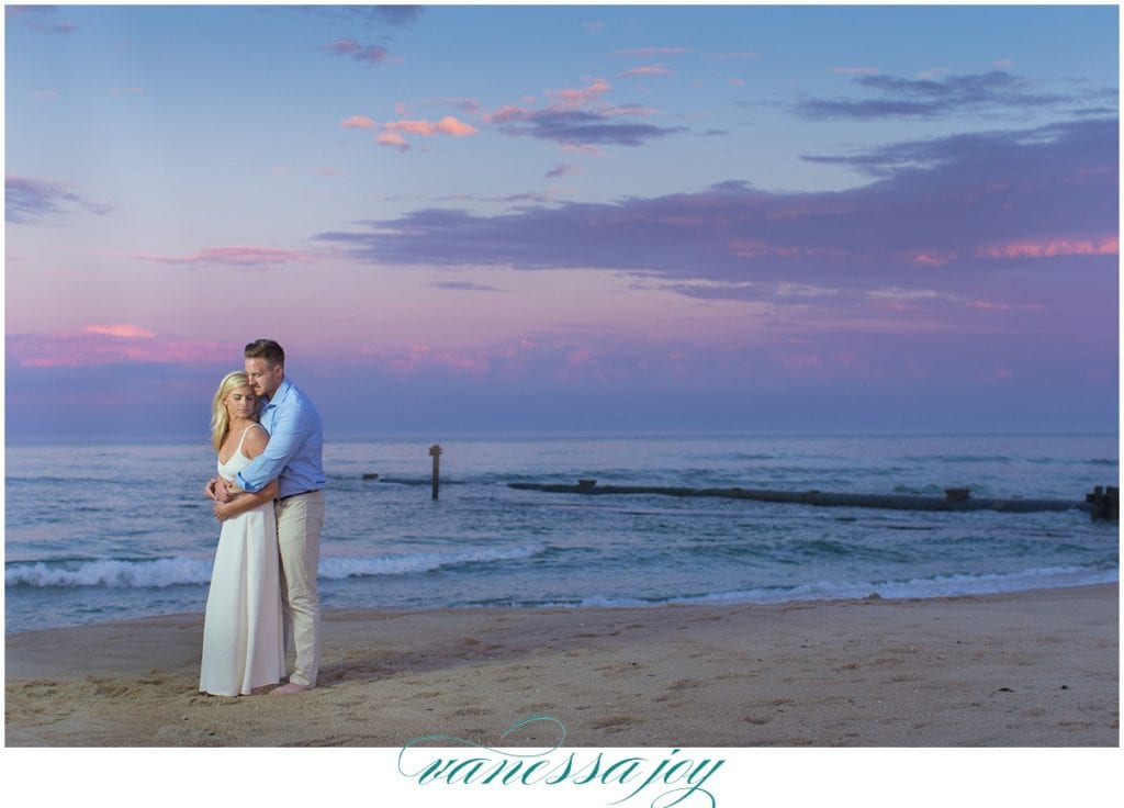 spring lake engagement photos, sunsets on the jersey shore