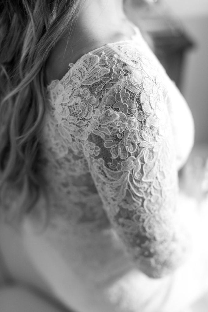 Rita Vinieris dress detail, lace wedding dress, long sleeve wedding dress, wedding dress detail photography