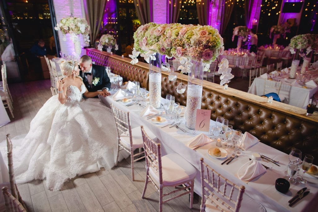 wedding decor, Blush Pink Fairytale Wedding, bride and groom at battello