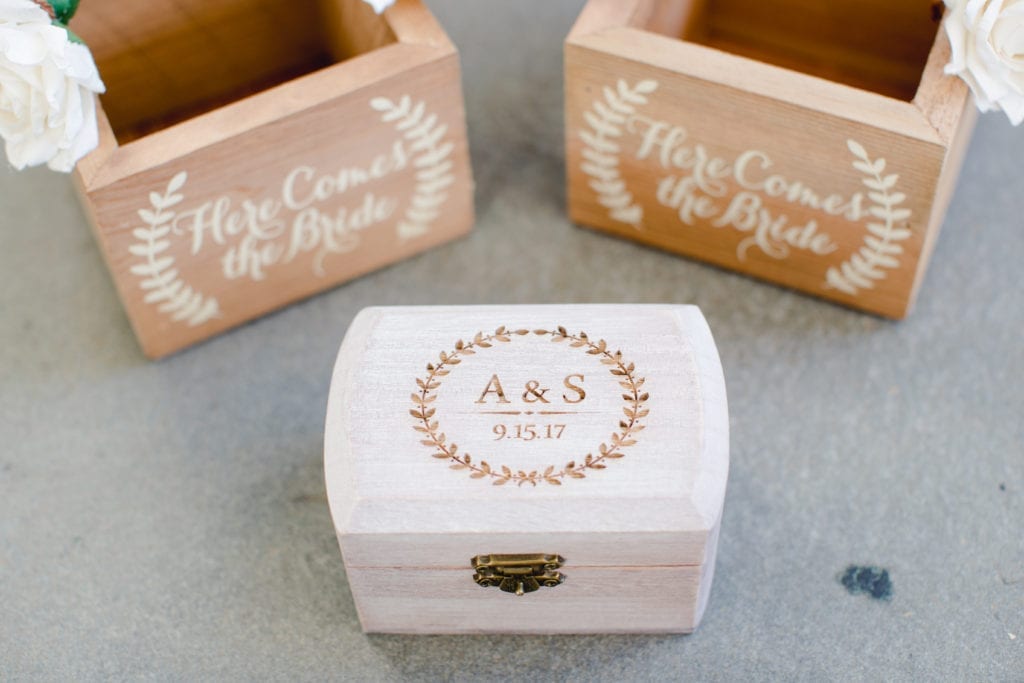 custom wood wedding ring boxes