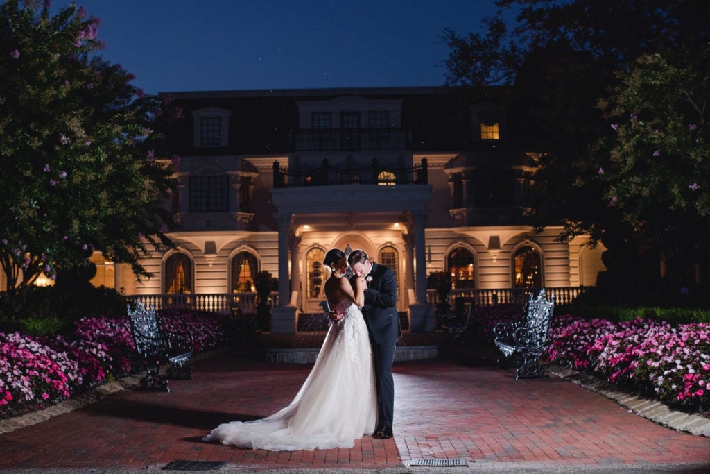 ashford estate, nighttime wedding photography