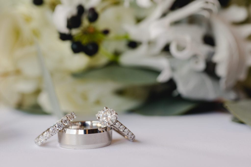 wedding bands, round cut engagement ring, diamond engagement ring