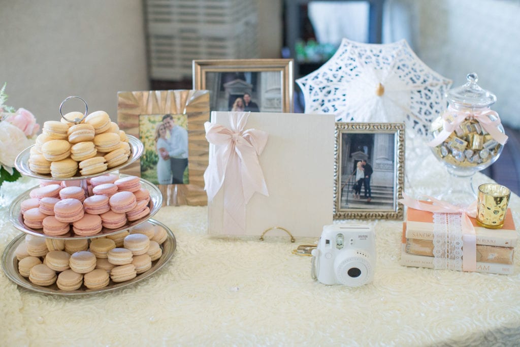 macaroons, bridal shower dessert table, bridal shower decor 