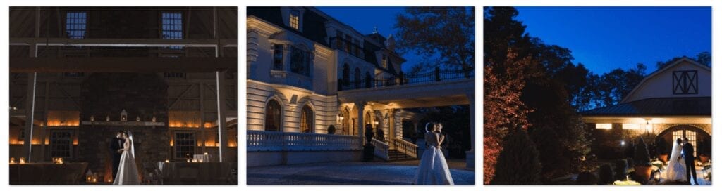 Ashford Estate, nighttime wedding photography