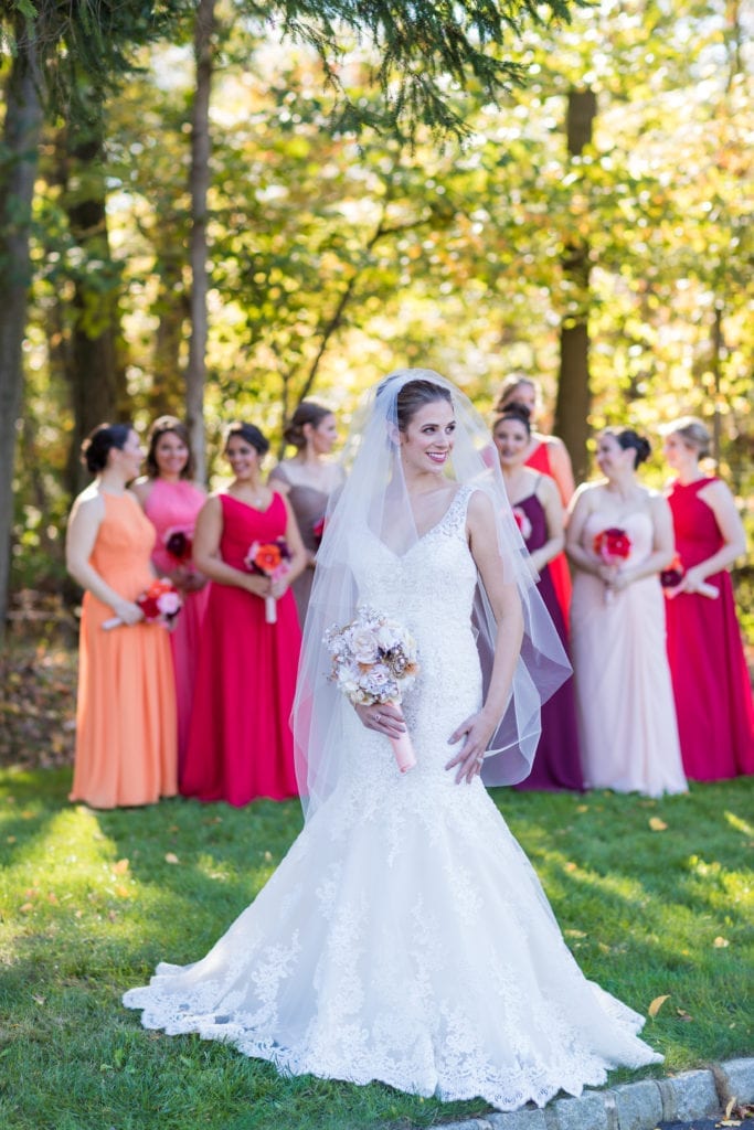 Morilee wedding dress, bride and bridesmaids, bill levkoff bridesmaids dresses