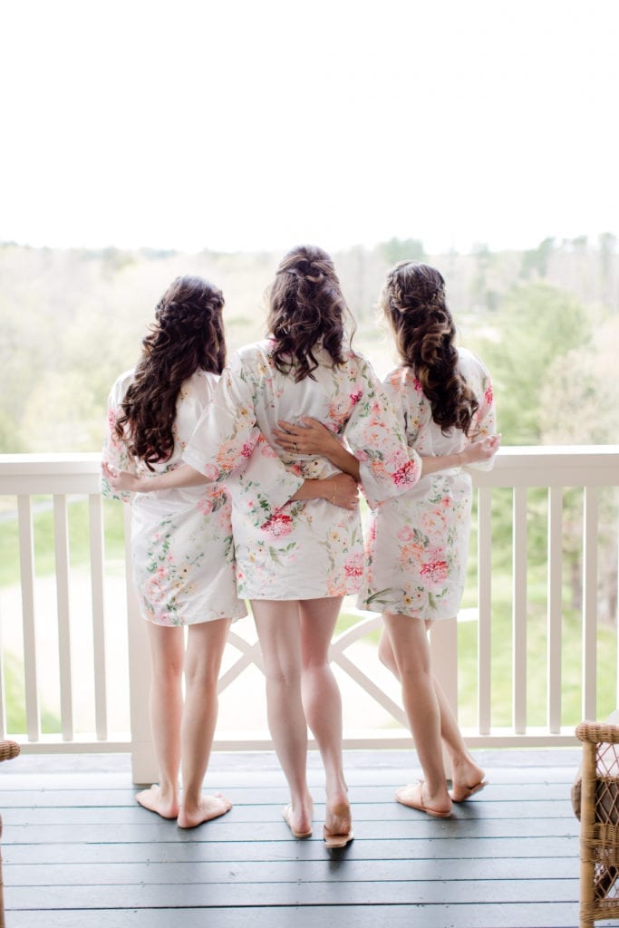 bridesmaids photography; bridal party robes