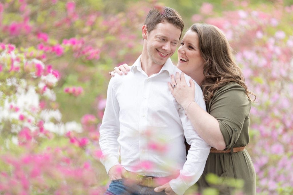 cherry blossom engagement pictures