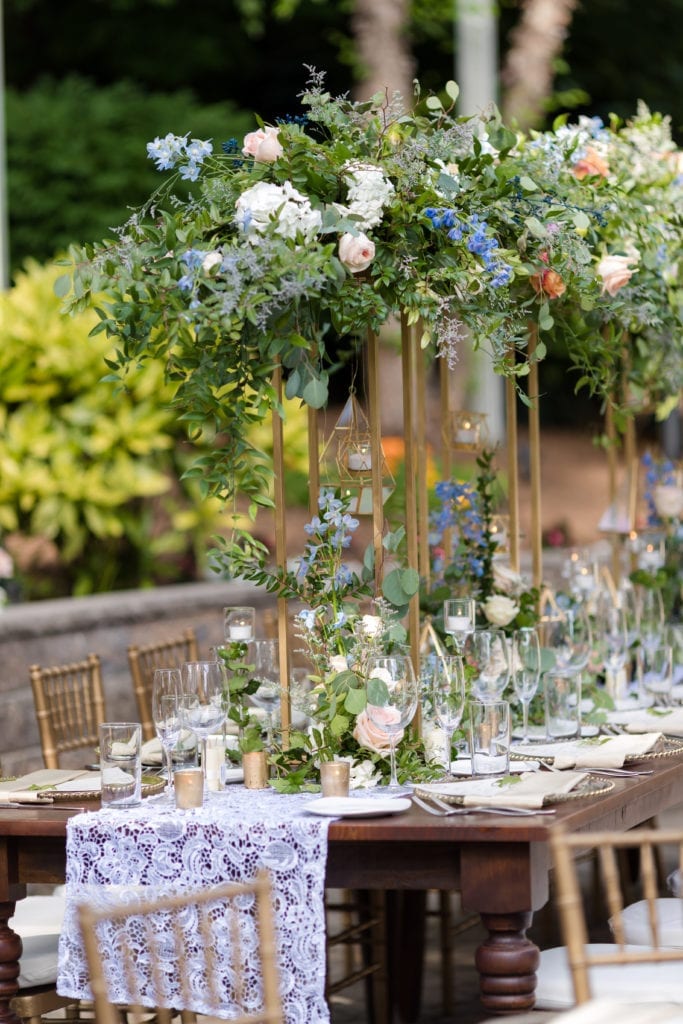 wedding tablescapes, elegant touch florist