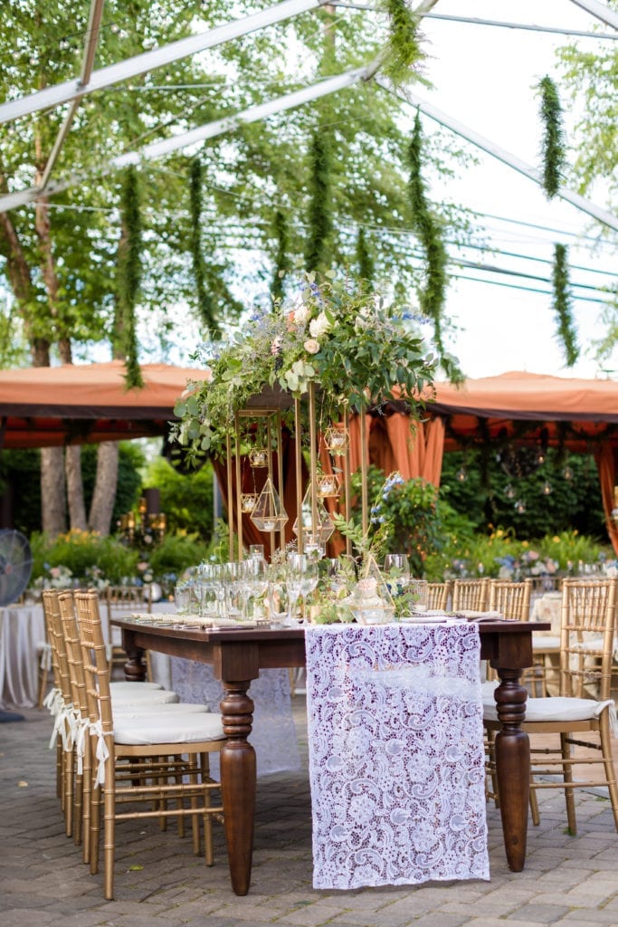 elegant garden wedding, wedding decor