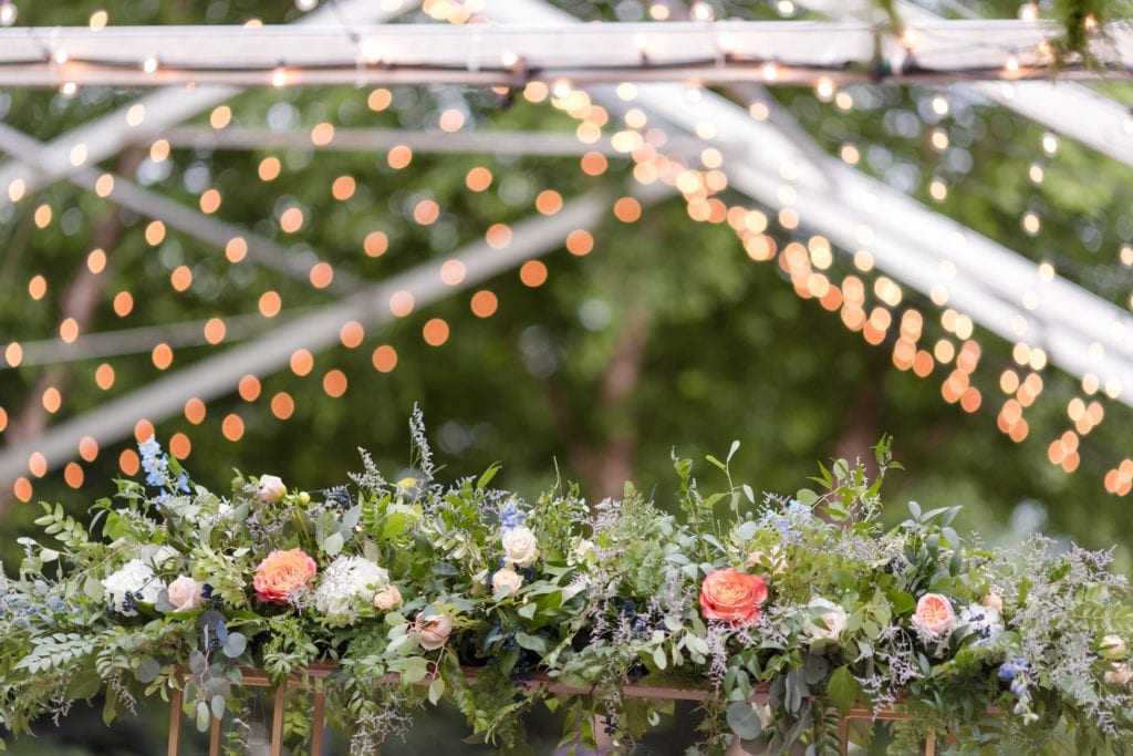 A touch of elegance florist, wedding string lights