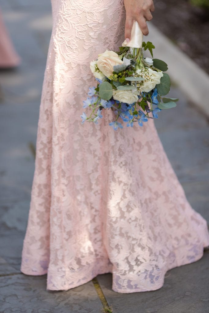 lace bridesmaids dress details