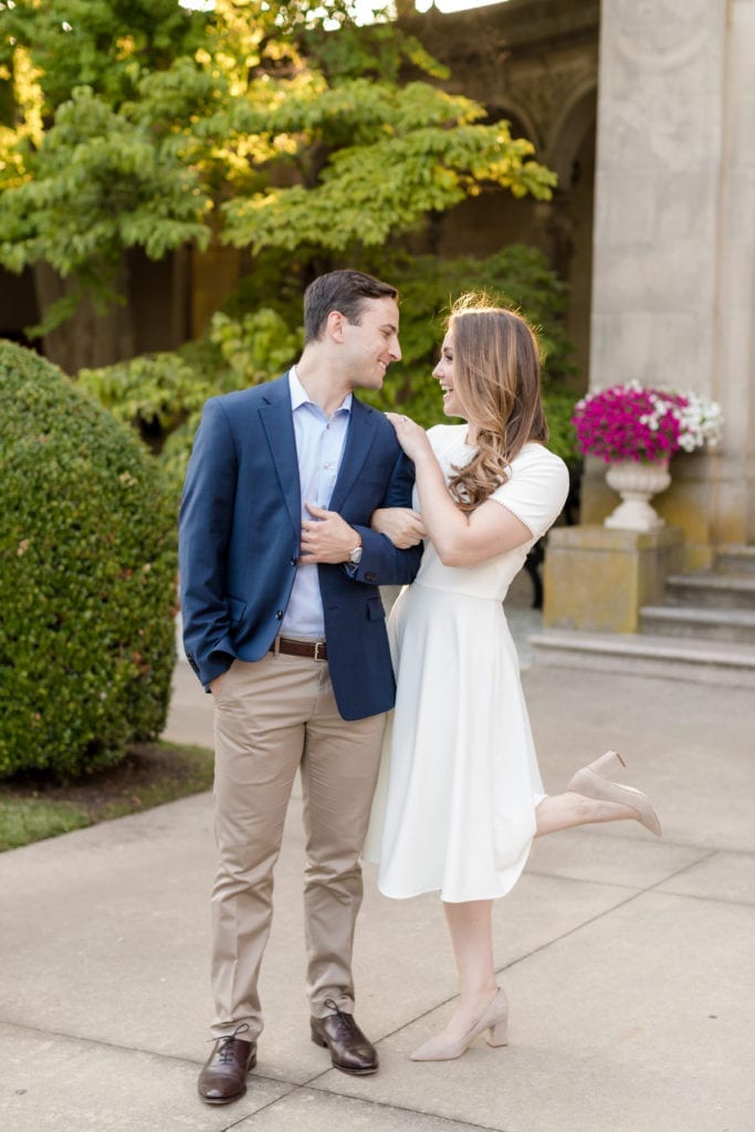 Dressy casual engagement outfits, south jersey engagement shoot 