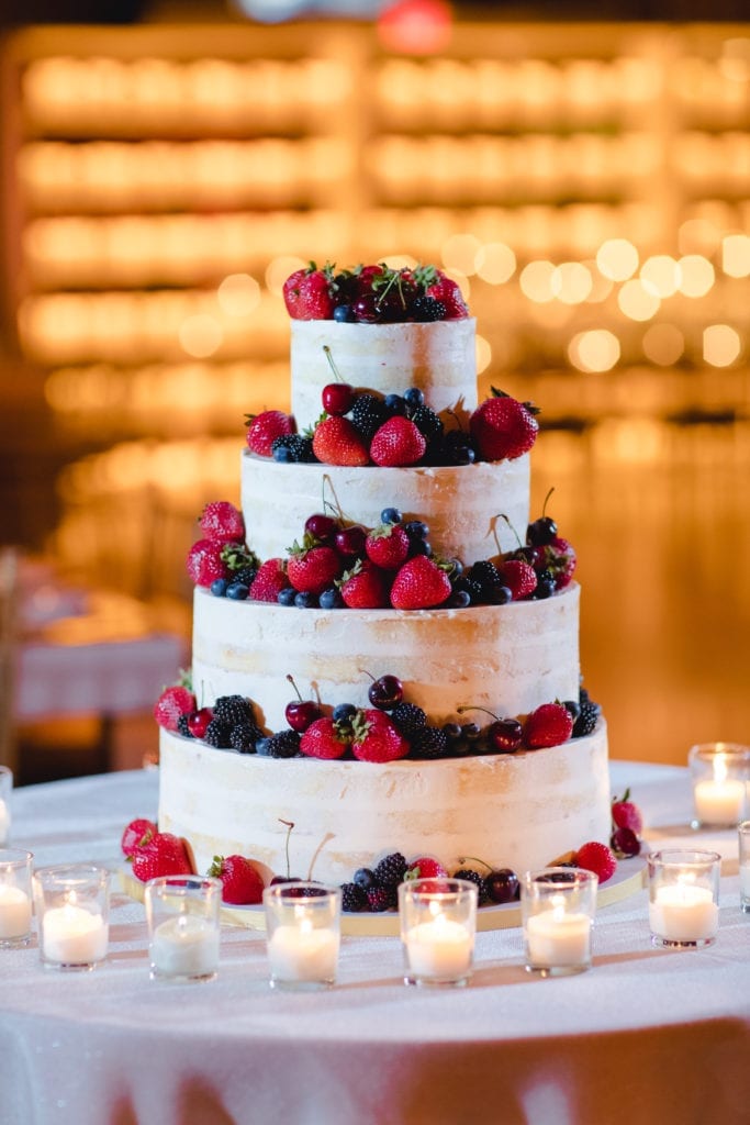 nine cakes wedding cake