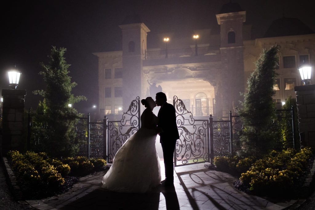 Nighttime wedding photography, Legacy castle wedding