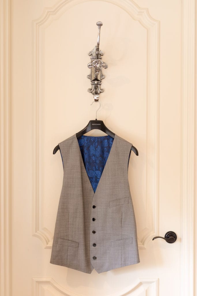 wedding wardrobe details, tuxedo vest 