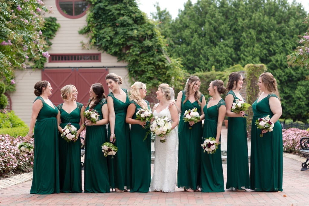 Emerald green bridesmaid dress 