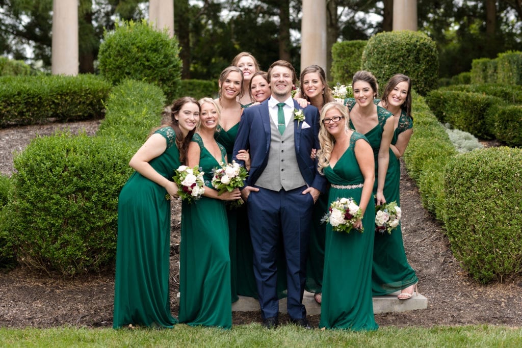 groom and bridesmaids photography