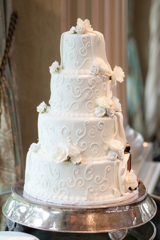 4 tier wedding cake, the bake works nj