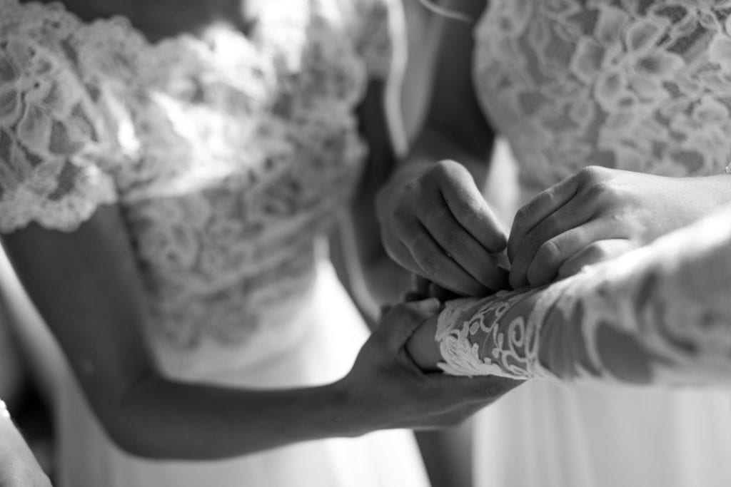 bridal detail shot