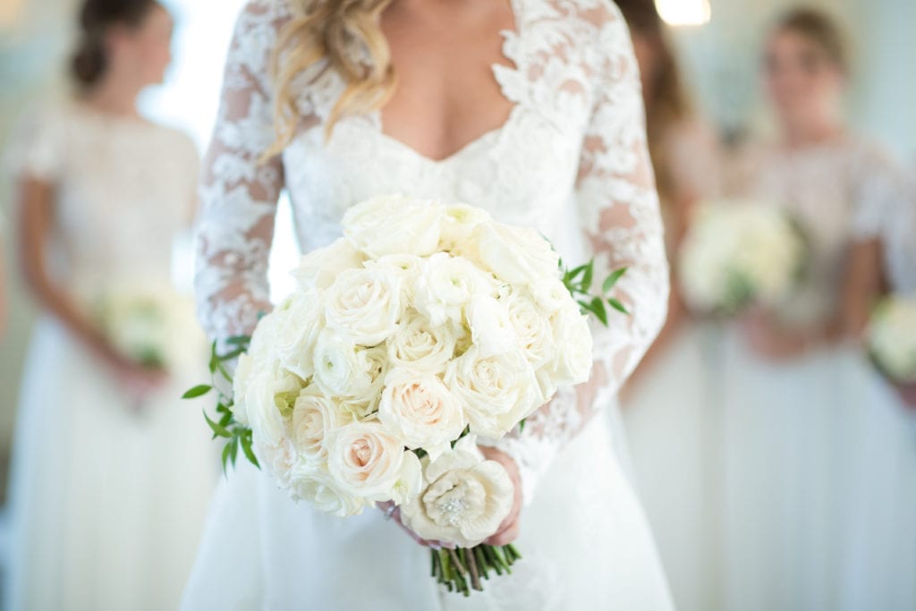white rose wedding bouquet, Kate Duffy florals