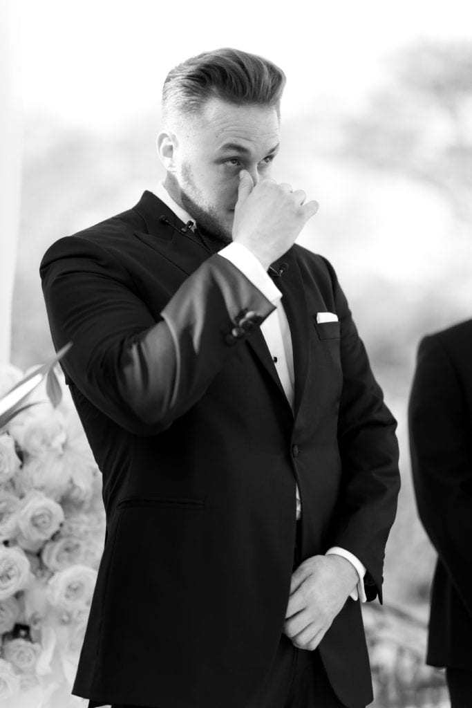 black and white groom photography
