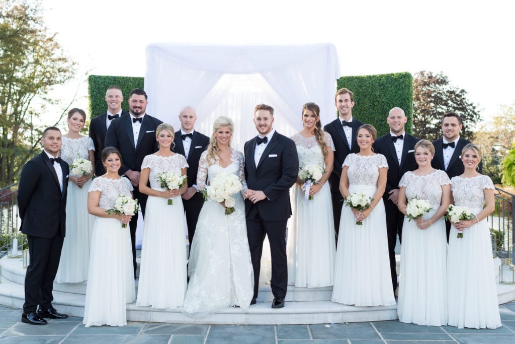 large bridal party photography