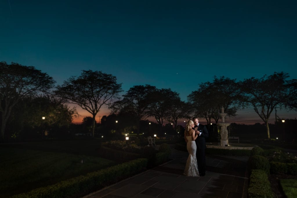 nighttime sky wedding photography at Park Chateau