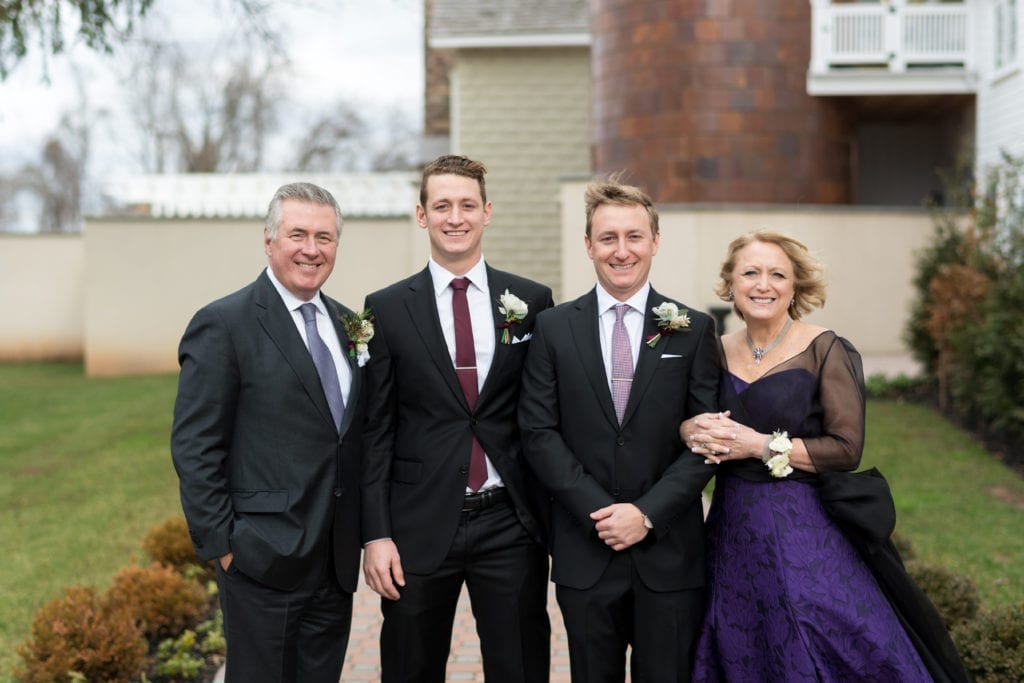 groom and his family
