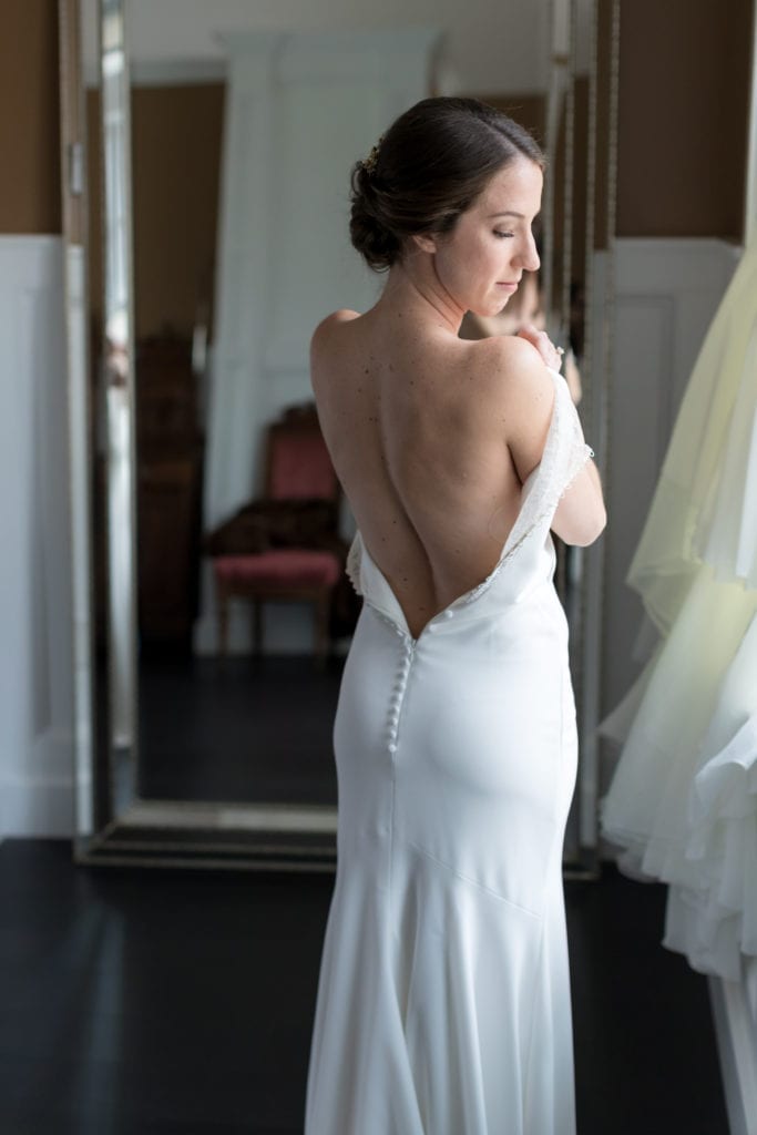 Pronovias wedding gown detail shot