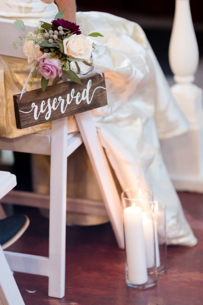 reserved wooden sign wedding decor