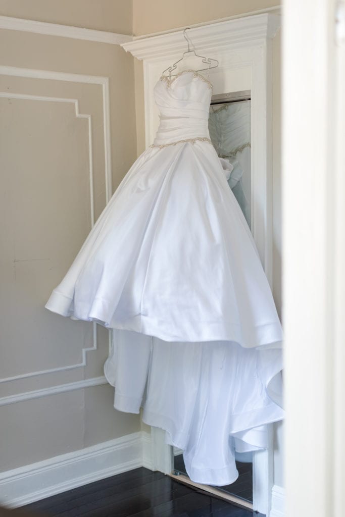 sweetheart cut white crystal embellished Pnina Tornai wedding gown